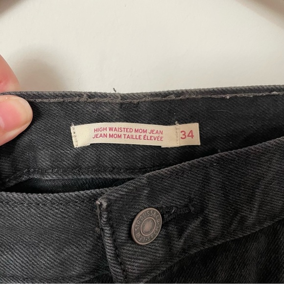 Levi's High Waisted Mom Women's Jeans Black Size 34 - Picture 5 of 10